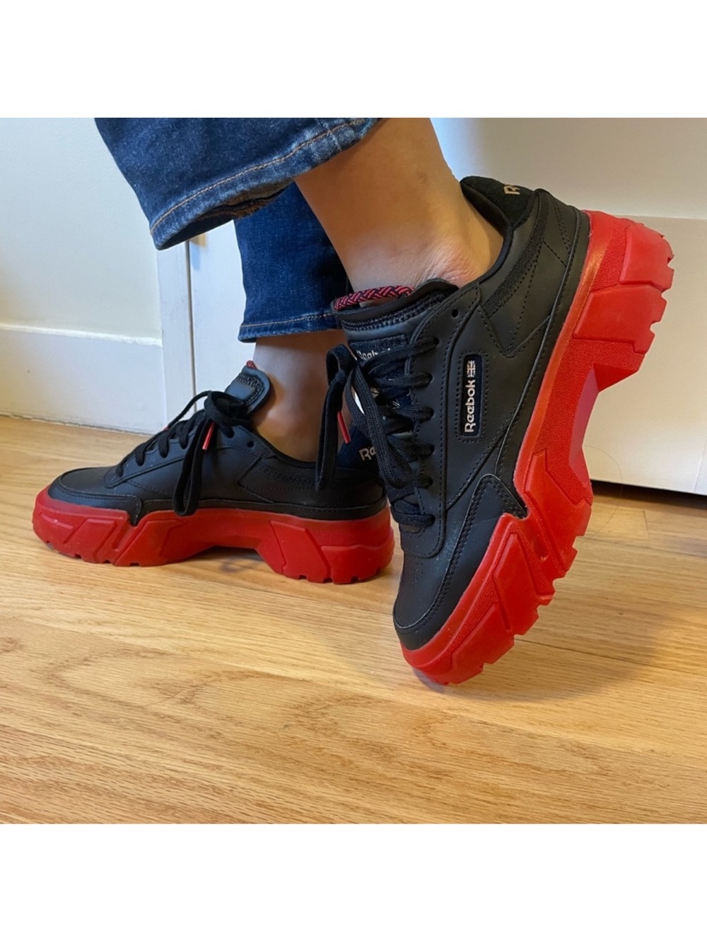 Reebok Women’s Club C Cardi B platform sneakers